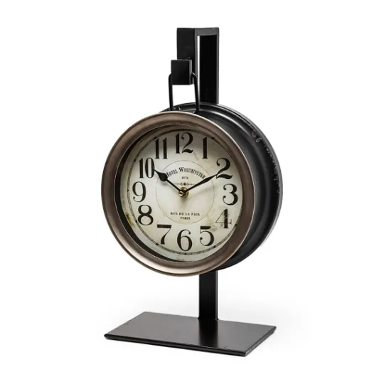 Kirkland's Home Vintage Tabletop Hanging Clock With Stand- Clocks