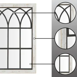 Kirkland's Home Vista Arched Windowpane Mirror, 24X37.5 In.- Decorative Mirrors