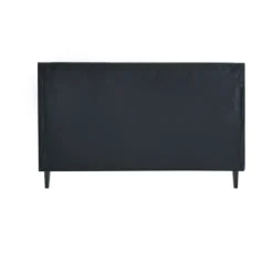Kirkland's Home Viv Charcoal Diamond Tufted Full Bed Frame- Beds & Headboards