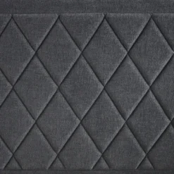 Kirkland's Home Viv Charcoal Diamond Tufted Full Bed Frame- Beds & Headboards