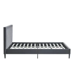 Kirkland's Home Viv Charcoal Diamond Tufted Queen Bed Frame- Beds & Headboards