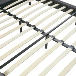 Kirkland's Home Viv Charcoal Diamond Tufted Queen Bed Frame- Beds & Headboards