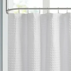 Kirkland's Home Waffle Cotton Shower Curtain- Shower Curtains