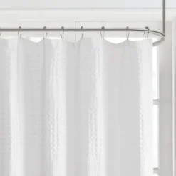 Kirkland's Home Waffle Cotton Shower Curtain- Shower Curtains