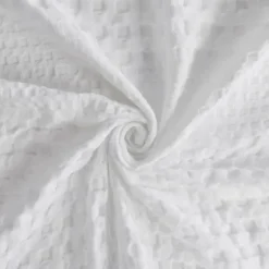 Kirkland's Home Waffle Cotton Shower Curtain- Shower Curtains