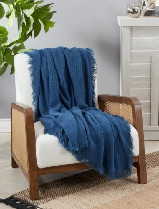 Kirkland's Home Waffle Weave Throw Blanket- Blankets & Throws
