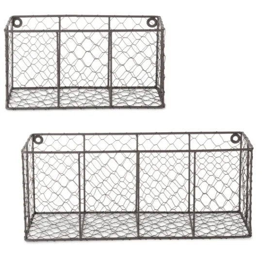 Kirkland's Home Wall Hanging Chicken Wire Baskets, Set Of 2- Wall Storage