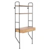 Kirkland's Home Wall-Mounted Steel And Blonde Wood Desk- Office Furniture