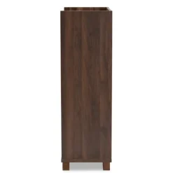 Kirkland's Home Walnut Brown Open Shelf Wine Cabinet- Cabinets & Sideboards