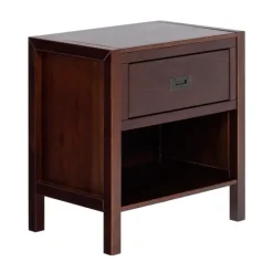Kirkland's Home Walnut Classic 1-Drawer Nightstand- Nightstands