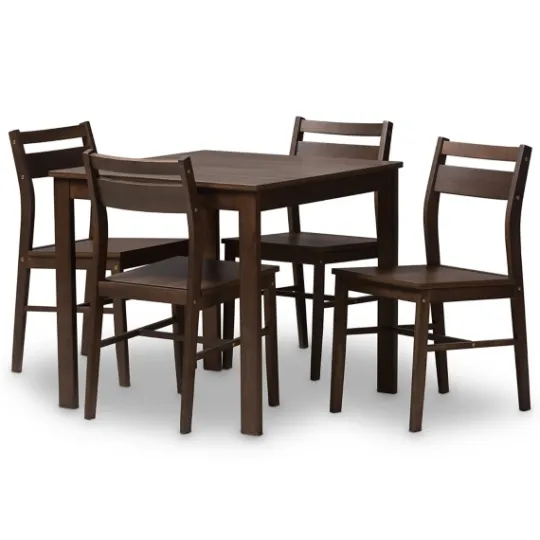 Kirkland's Home Walnut Contemporary Wood 5-Pc. Dining Set- Dining Sets