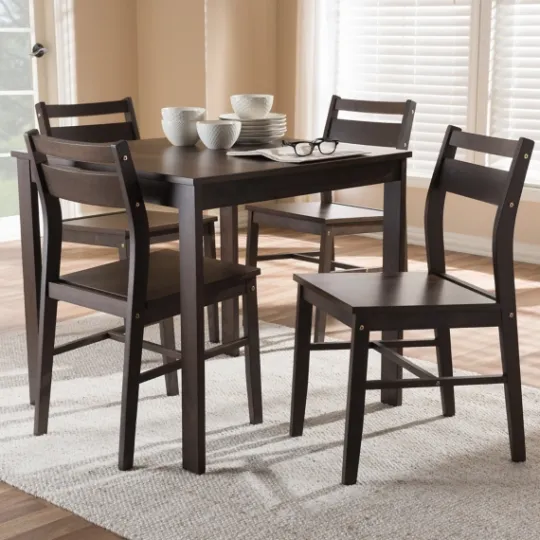 Kirkland's Home Walnut Contemporary Wood 5-Pc. Dining Set- Dining Sets