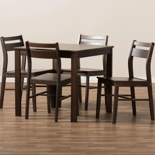 Kirkland's Home Walnut Contemporary Wood 5-Pc. Dining Set- Dining Sets