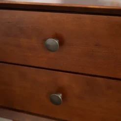 Kirkland's Home Walnut 2-Drawer Mid-Century Modern Nightstand- Nightstands
