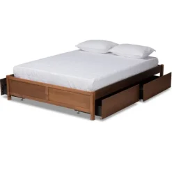 Kirkland's Home Walnut 4-Drawer Queen Bed Frame- Beds & Headboards