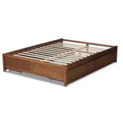 Kirkland's Home Walnut 4-Drawer Queen Bed Frame- Beds & Headboards