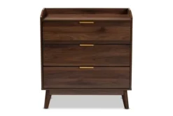 Kirkland's Home Walnut 3-Drawer Wood Chest- Dressers & Chests