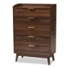Kirkland's Home Walnut 5-Drawer Wood Chest- Dressers & Chests