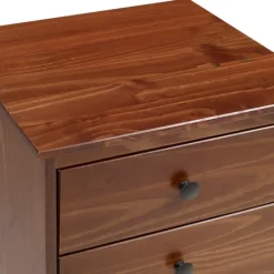 Kirkland's Home Walnut 3-Drawer Wood Nightstand- Nightstands