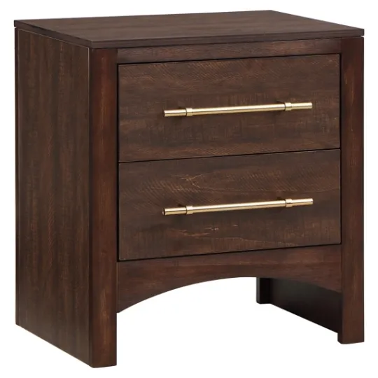 Kirkland's Home Walnut 2-Drawer Wood Nightstand- Nightstands