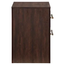 Kirkland's Home Walnut 2-Drawer Wood Nightstand- Nightstands