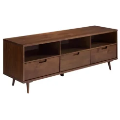 Kirkland's Home Walnut 3-Drawer Wood Tv Stand- Tv Stands & Media Consoles
