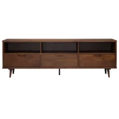 Kirkland's Home Walnut 3-Drawer Wood Tv Stand- Tv Stands & Media Consoles