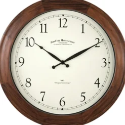 Kirkland's Home Walnut Garrison Wooden Wall Clock- Clocks