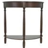 Kirkland's Home Walnut Half Moon Console Table- Entryway Furniture