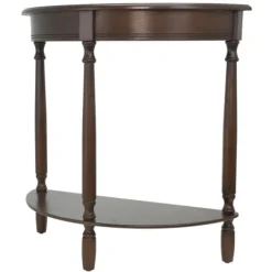 Kirkland's Home Walnut Half Moon Console Table- Entryway Furniture