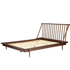 Kirkland's Home Walnut Mid-Century Modern Queen Bed Frame- Beds & Headboards
