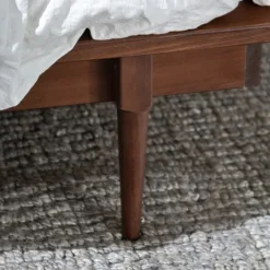 Kirkland's Home Walnut Mid-Century Modern Queen Bed Frame- Beds & Headboards