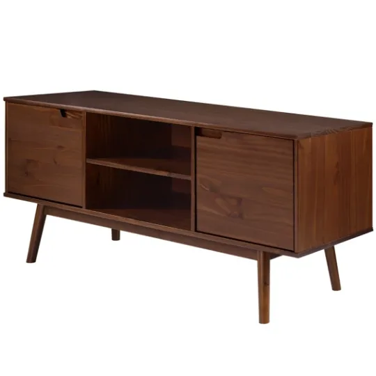 Kirkland's Home Walnut Solid Wood Tv Console- Tv Stands & Media Consoles