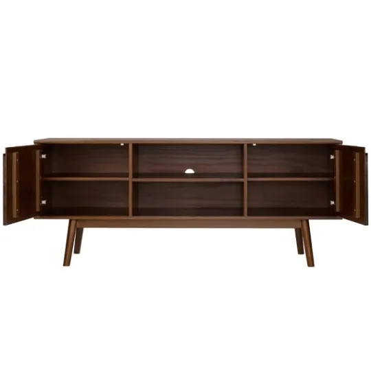 Kirkland's Home Walnut Solid Wood Tv Console- Tv Stands & Media Consoles