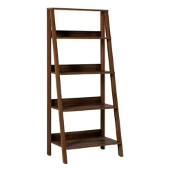 Kirkland's Home Walnut 4-Tier Ladder Bookshelf- Bookshelves