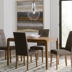 Kirkland's Home Walnut Transitional Wooden Dining Table- Dining Tables