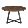 Kirkland's Home Walnut Urban Rustic Round Coffee Table- Coffee Tables