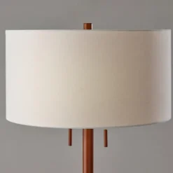 Kirkland's Home Walnut Wood And Silver Floor Lamp, 66 In.- Floor Lamps