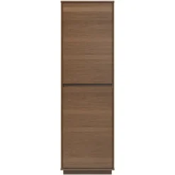 Kirkland's Home Walnut Wood 2-Door Modern Bookshelf- Bookshelves