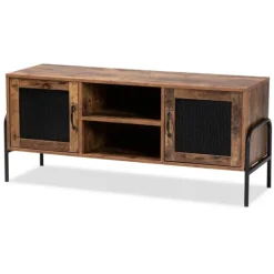 Kirkland's Home Walnut Wood 2-Door Tv Stand- Tv Stands & Media Consoles