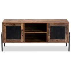 Kirkland's Home Walnut Wood 2-Door Tv Stand- Tv Stands & Media Consoles