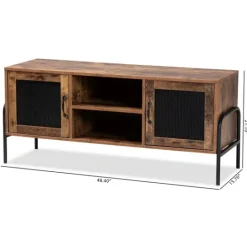 Kirkland's Home Walnut Wood 2-Door Tv Stand- Tv Stands & Media Consoles