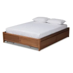 Kirkland's Home Walnut Wood 4-Drawer Full Platform Bed- Beds & Headboards