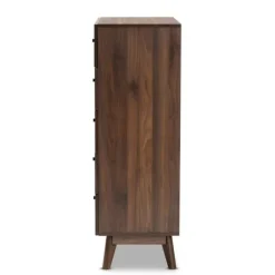 Kirkland's Home Walnut Wood Grain 5-Drawer Chest- Cabinets & Sideboards