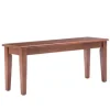Kirkland's Home Walnut Wooden Dining Bench- Dining Chairs