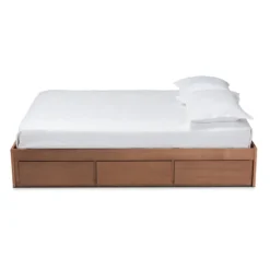 Kirkland's Home Walnut Wooden 3-Drawer Platform Bed- Beds & Headboards