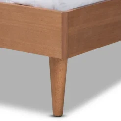 Kirkland's Home Walnut Wrap Around Rattan Queen Bed Frame- Beds & Headboards