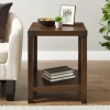 Kirkland's Home Walnut X-Frame Rustic Wood Accent Table- Accent & End Tables
