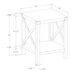 Kirkland's Home Walnut X-Frame Rustic Wood Accent Table- Accent & End Tables