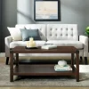 Kirkland's Home Walnut X-Frame Rustic Wood Coffee Table- Coffee Tables